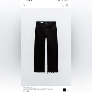 NWOT Zara cropped high waste TRF jeans. Size 6. Never worn.
